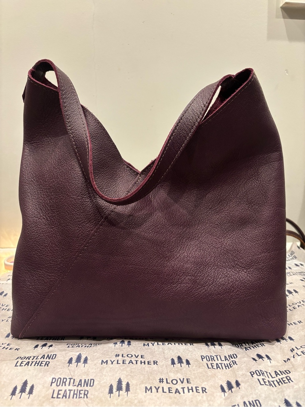 NEW Portland Leather Oversized Naomi in PLUM